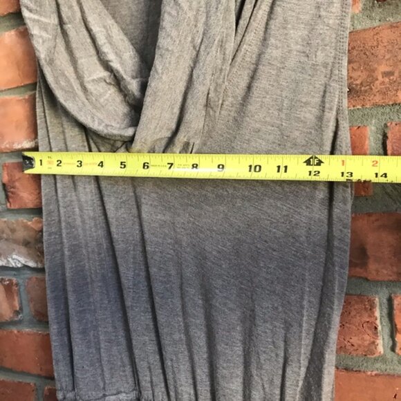 Max Studio Sleeveless Cowl Neck Jumpsuit Wide Leg  Pocket Stretch Pant Neutral - Picture 16 of 16